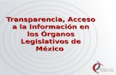 Transparencia, Acceso a la Información en los Órganos Legislativos de México.