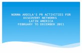 Norma Ardila’s PR program 2011