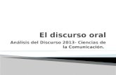 Análisis del Discurso 2013- Ciencias de la Comunicación.