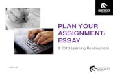 Planning your assignment or essay
