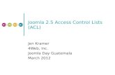 Joomla 2.5 Access Control Lists (ACL)