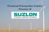 Financial transaction control process of suzlon