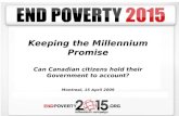 UN Millennium Campaign, Montreal, April 2009