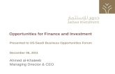 Business Forum: Finance and Investment - Al-Khateeb