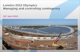 London 2012 Olympics, Managing and controlling contingency