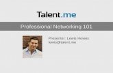Talent.me: Professional Networking 101 with Lewis Howes
