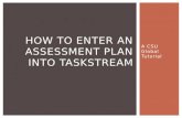 How to enter assessment results into Taskstream