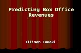 Predicting Box Office Revenues