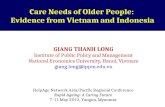 Care needs of older people - Vietnam and Indonesia