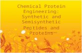 Chemical protein engineering synthetic and semisynthetic