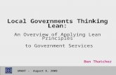 Lean Thinking in Government Services