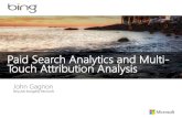 Paid Search Analytics and Multi-Touch Attribution Analysis