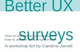Better UX Surveys part 1