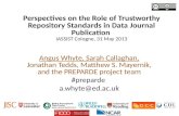 Perspectives on the Role of Trustworthy Repository Standards in Data Journal Publication