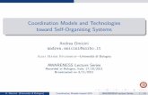Coordination Models and Technologies toward Self-Organising Systems