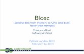 Blosc Talk by Francesc Alted from PyData London 2014