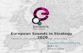 Europeana Sounds in Strategy 2020, Feb 2014