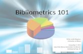 Bibliometrics 101