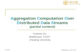 Aggregation computation over distributed data streams