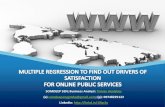 Multiple regression to findout drivers of  online satisfaction
