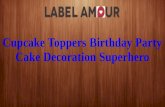Cupcake Toppers Birthday Party Cake Decoration Superhero