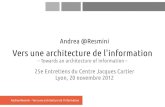 Vers une architecture de l'information