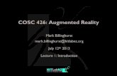 2013 426 Lecture 1: Introduction to Augmented Reality