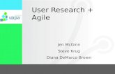 User research + agile = RITE+Krug