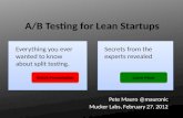 A/B Testing for Lean Startups