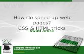 How do speed up web pages? CSS & HTML Tricks