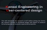 Kansei Engineering in User-Centred-Design - Mobina Nouri, City University London