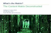 What’s the Matrix? The Content Matrix Deconstructed