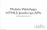 HTML5 JavaScript APIs
