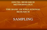 The basic of educational research sampling