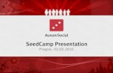 Aurum Social presentation at Seedcamp in Prague, 02.03.2010 (by Maris Pazars and Edgars Rozentals)