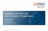 Integration of OSGi and User Friendly UI Application - Akira Moriguchi