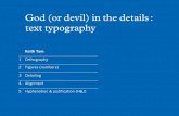 God (or devil) in the details: text typography