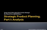 Strategic Product Planning. Part I: Analysis by Wayne Chen