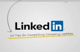 15 Tips for your LinkedIn Company Updates