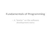 Fundamentals of programming