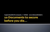 10 documents to secure before you die