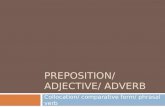 Preposition, adjective, adverb