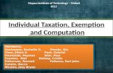 Individual taxation, exemption