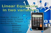 Linear equations in two variables- By- Pragyan