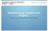 Maintaining Trademark Rights: Policing and Educational Efforts