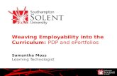 Weaving Employability into the Curriculum: Looking Into How e-Portfolios are Supporting Student PDP