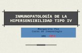 INMUNOPATOLOGÍA DE LA HIPERSENSIBILIDAD TIPO IV Margarita Paz Curso de Inmunología UMG 2012.