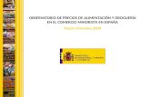 Tercer trimestre 2009 OBSERVATORIO DE PRECIOS DE ALIMENTACIÓN Y DROGUERÍA EN EL COMERCIO MINORISTA EN ESPAÑA.