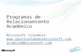 Microsoft Colombia   acadcol@microsoft.com