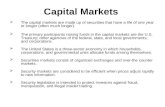 Capital Markets The capital markets are made up of securities ...